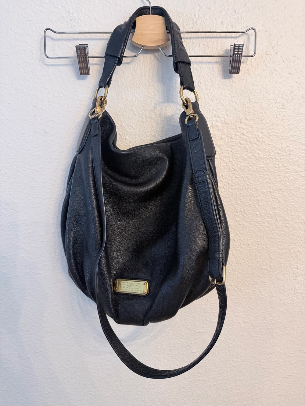 Marc by Marc Jacobs Standard Supply Workwear Black Leather Hobo Bag